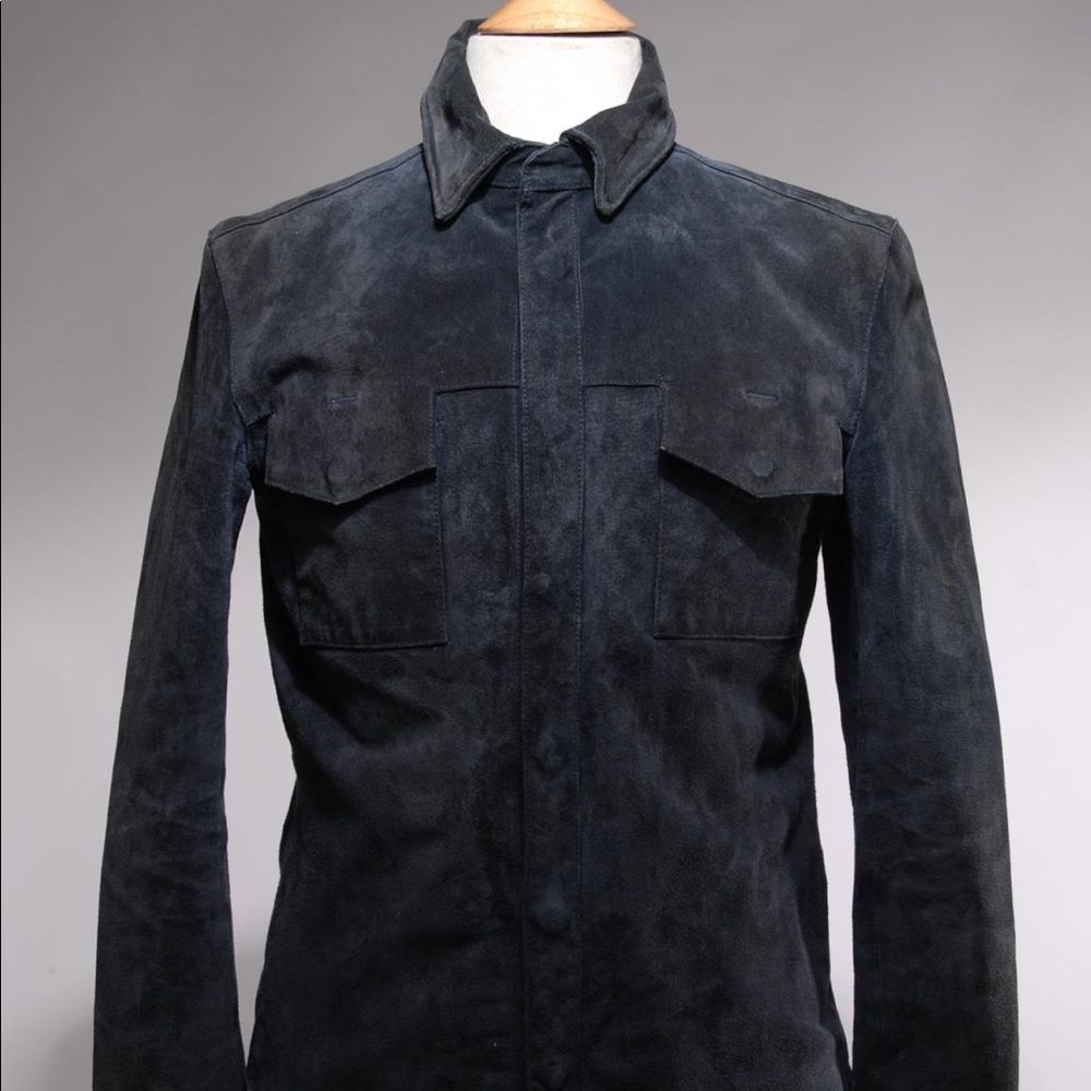 Zara leather suede shirt jacket. Medium
